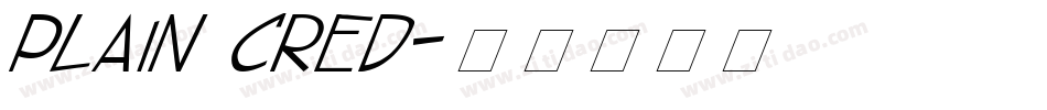 Plain Cred字体转换